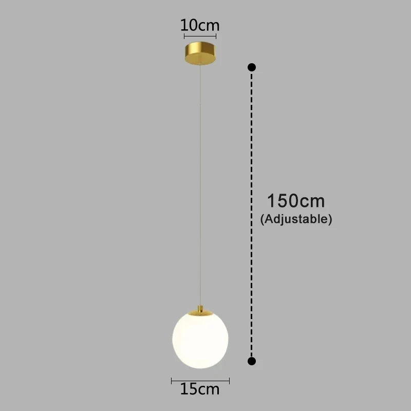 Modern Nordic Glass Globe Pendant Light – Luna Design