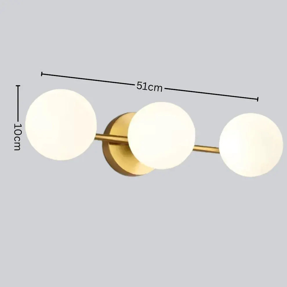 Modern Nordic Triple Glass Globe Sconce Wall Light