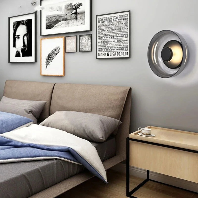 Modern Round LED Glass Wall Sconce | Nordic Decorative Light Fixture
