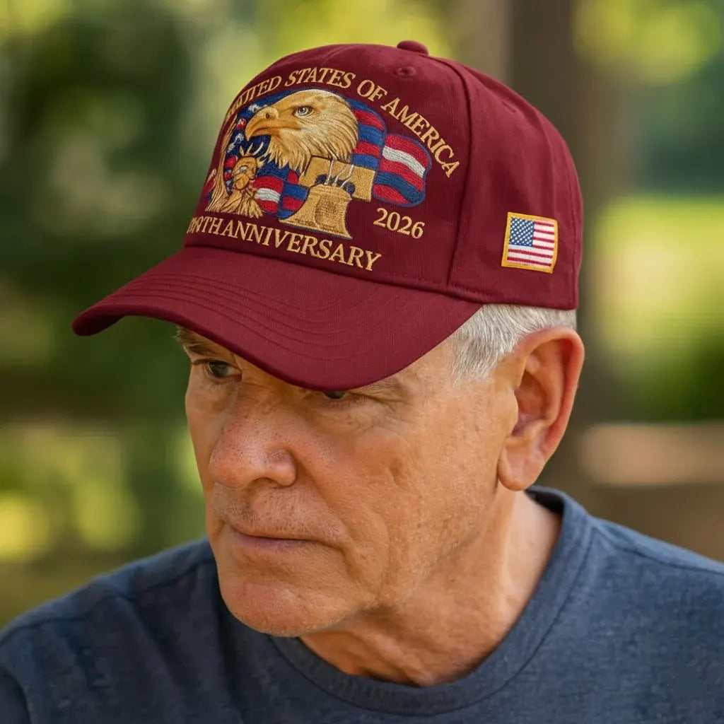 Patriotic Eagle 250th Anniversary Veterans Baseball Cap for Men