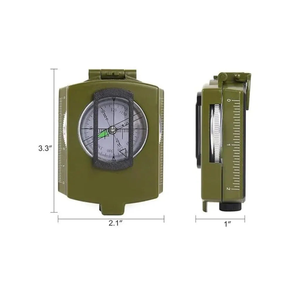 Portable Lensatic Compass for Outdoor Hiking Navigation