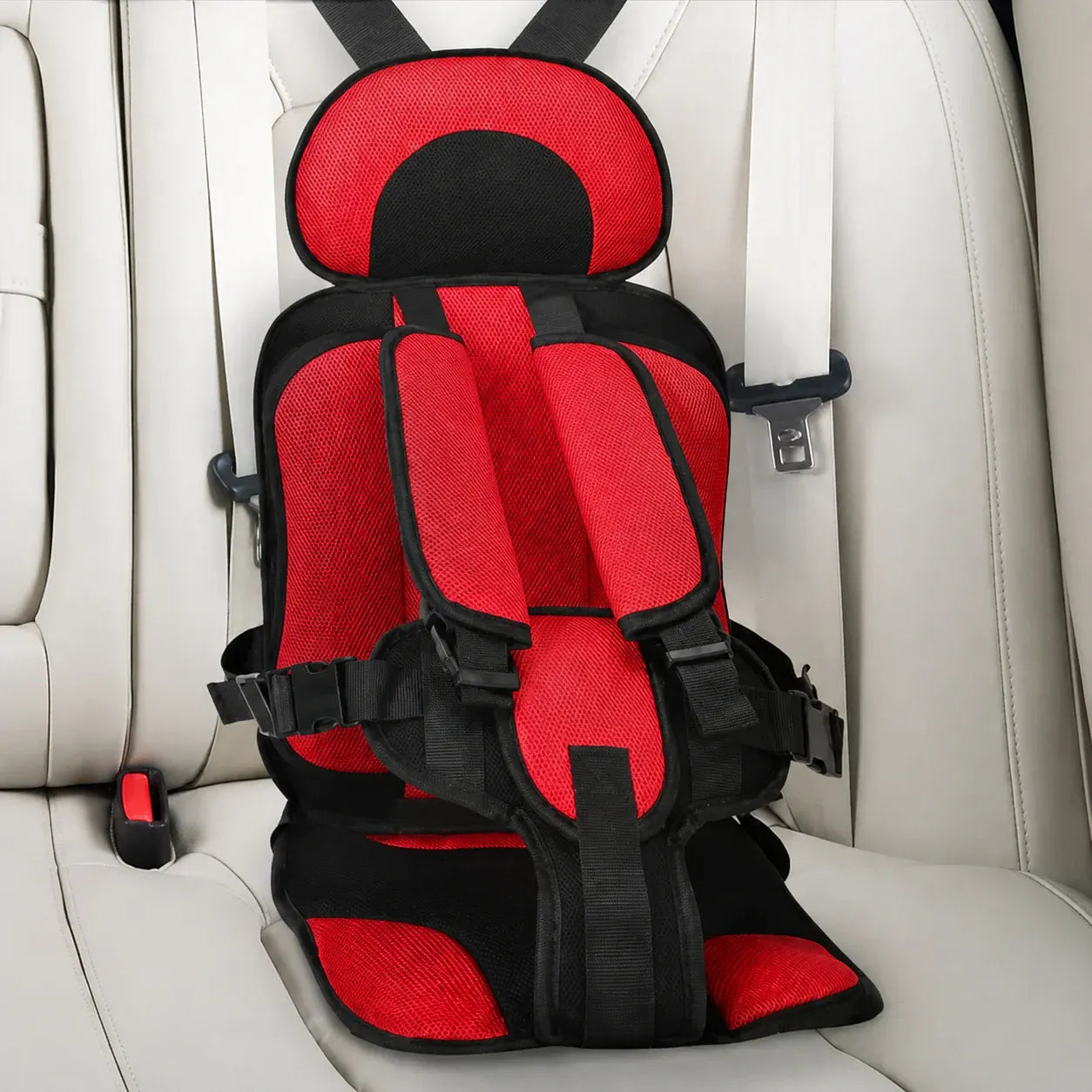 Portable Padded Travel Car Seat with 5-Point Safety Harness