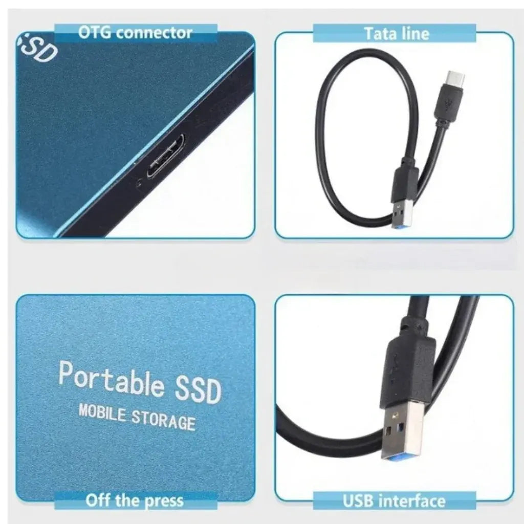 Portable SSD 2TB USB-C External Solid State Mobile Storage Drive