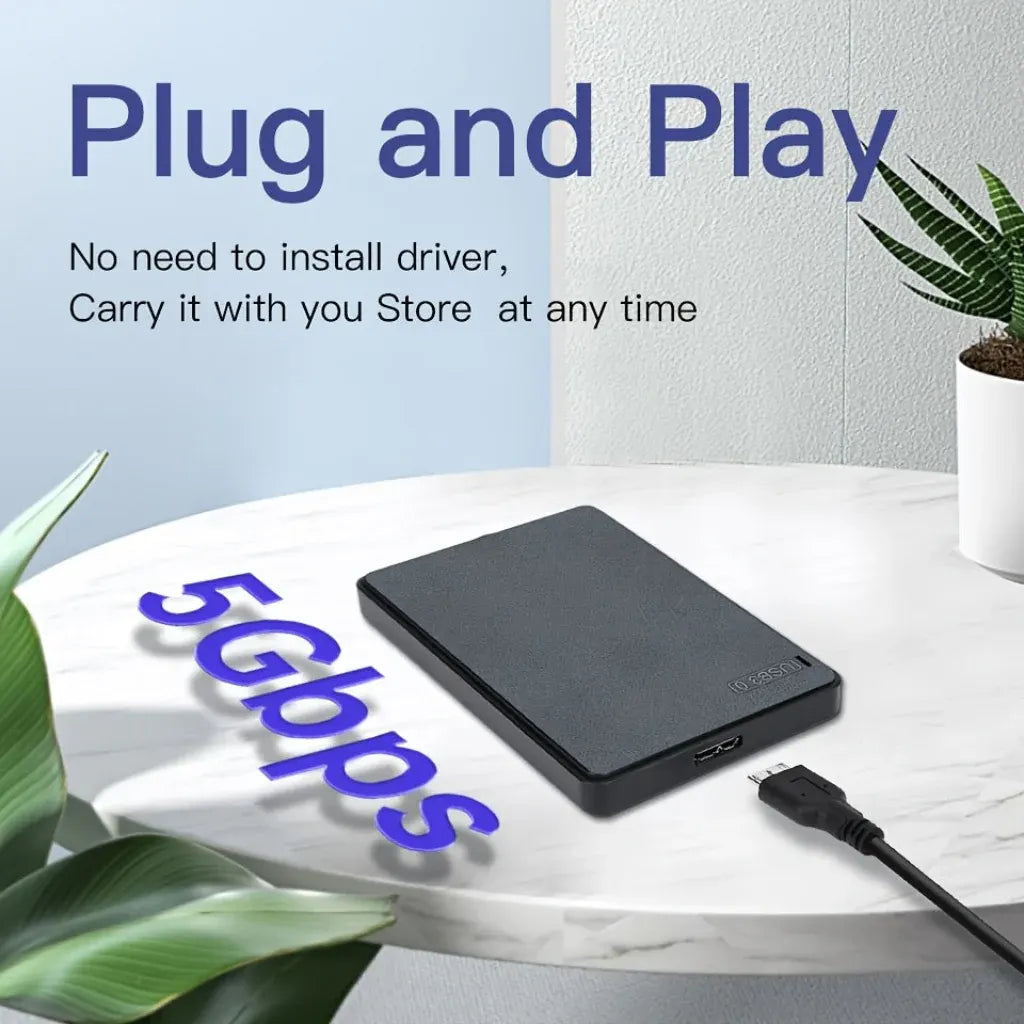 Portable SSD External Hard Drive USB 3.0 Fast Backup Storage