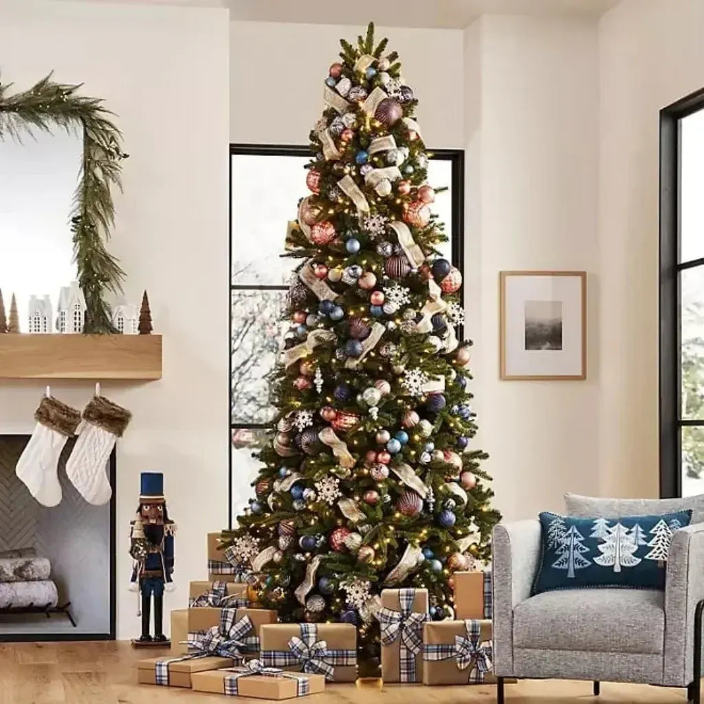 Pre-Lit Faux Christmas Tree with Full Decorations