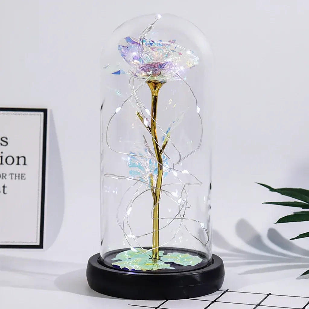 Preserved Rose Flower Glass Dome Keepsake Gift for Mother's Day