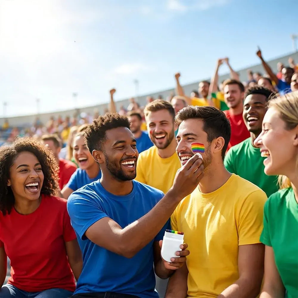 Rainbow Face Paint Stick for Sports Events & Festivals
