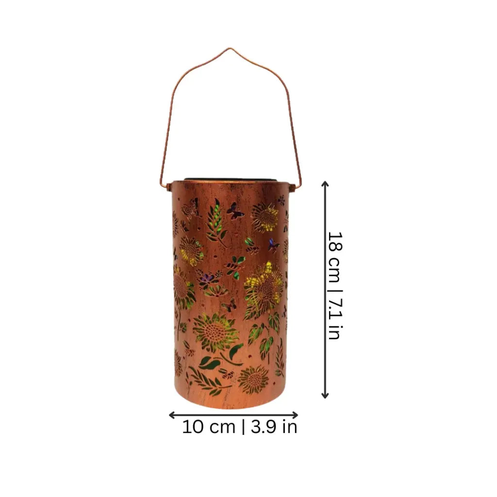 Solar-Powered Decorative Garden Lantern for Outdoor Lighting