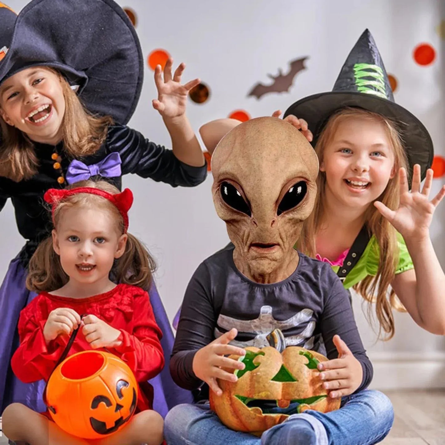 Spooky Alien Mask for Halloween Costume Party