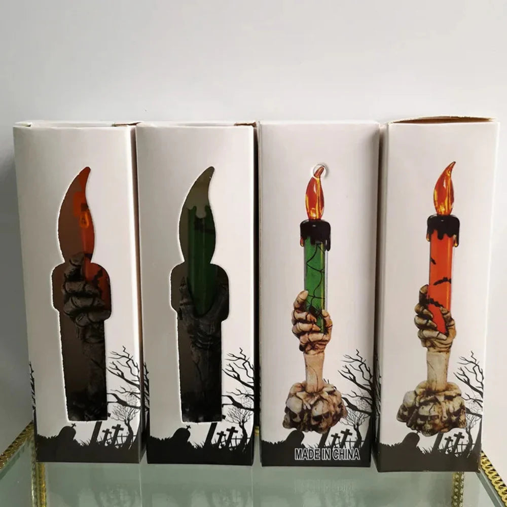 Spooky Skull-Shaped Candle Holder for Halloween Decor