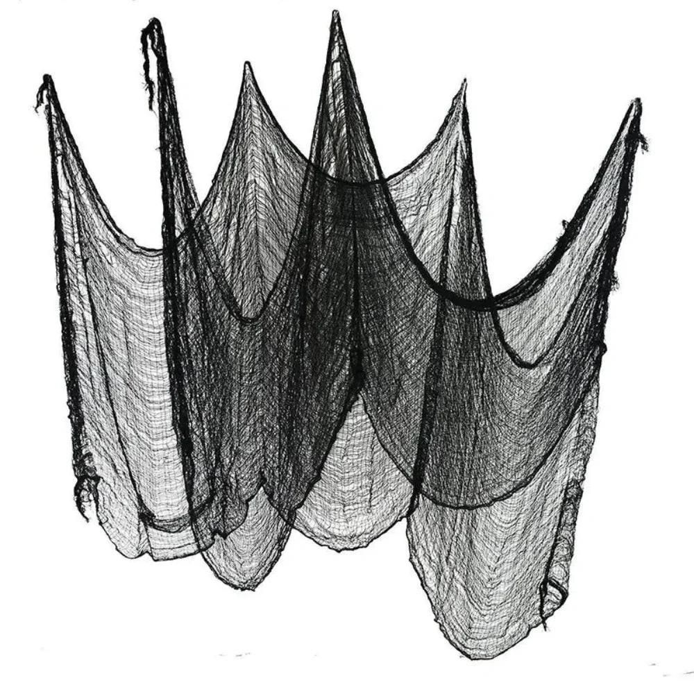 Spooky Spider Web Mesh Halloween Decor