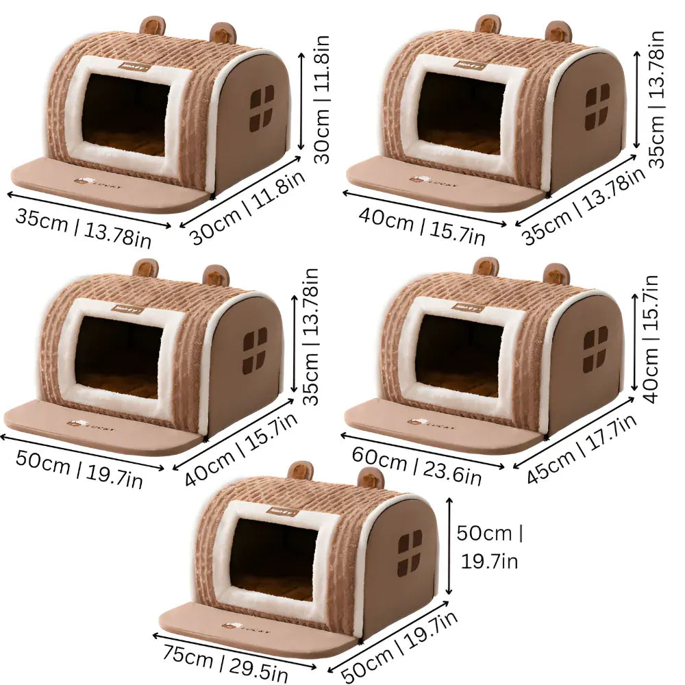Washable Plush Pet Sleeping Cushion Bed with Soft Mat Cover