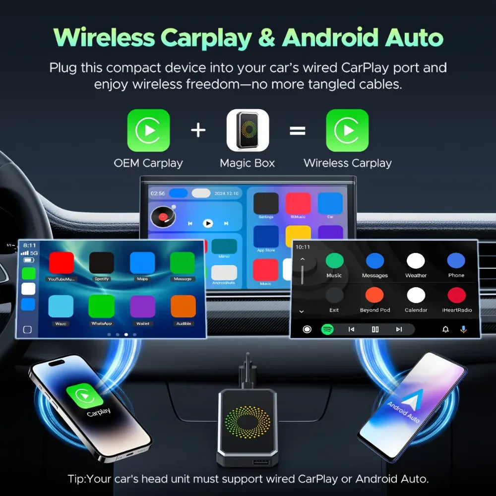 Wireless CarPlay Adapter Auto Media Streaming Display Box