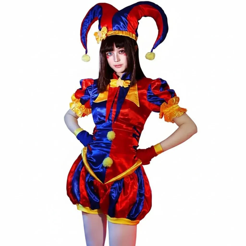 Women's Jester Party Halloween Costume Outfit