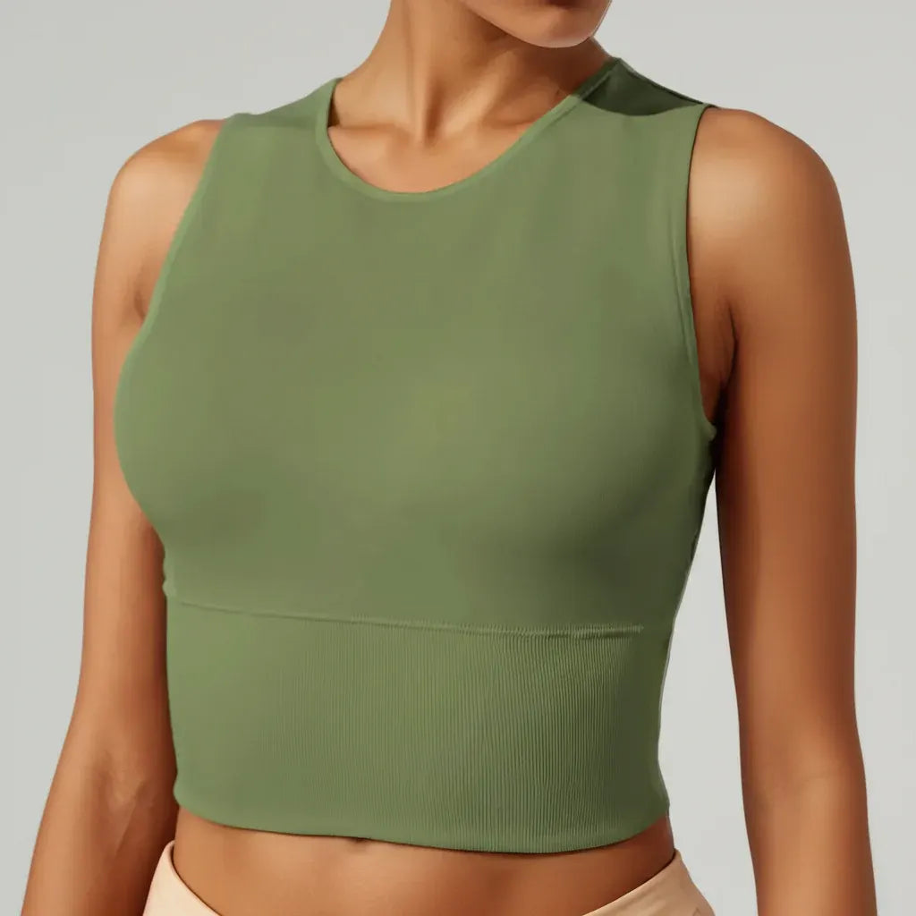 Women's Stretch Pickleball Crop Tank – Athletic Workout Top