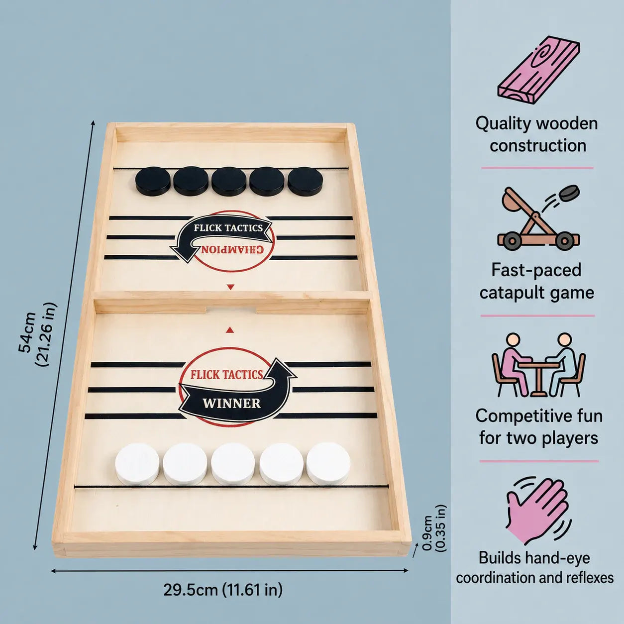 Wooden Catapult Tabletop Game Set for Family Fun Night