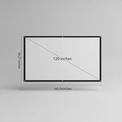 100-Inch Foldable Portable Projector Screen Large Format