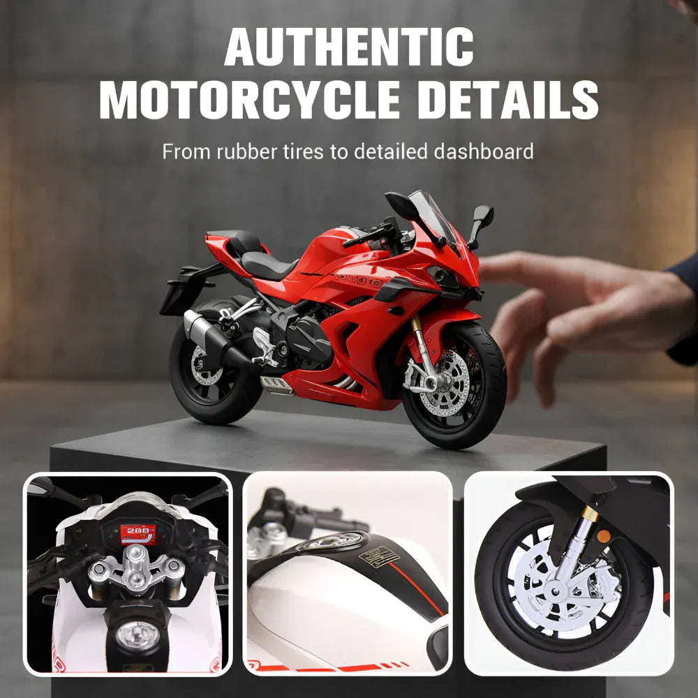 1:12 Scale Diecast Alloy Motorcycle Model Display