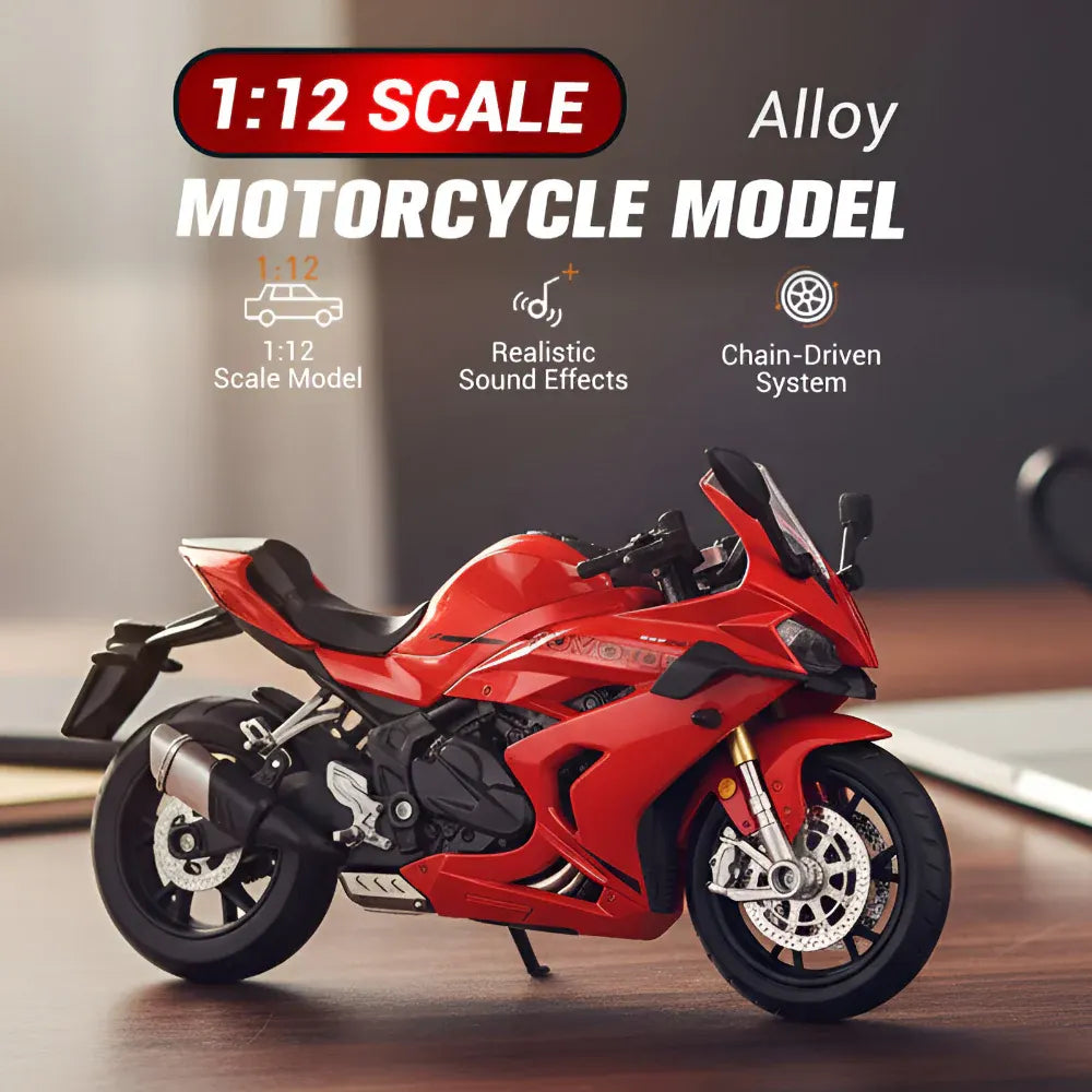 1:12 Scale Diecast Alloy Motorcycle Model Display