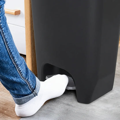 13-Gallon White Kitchen Step Trash Can with Odor Protection Lid