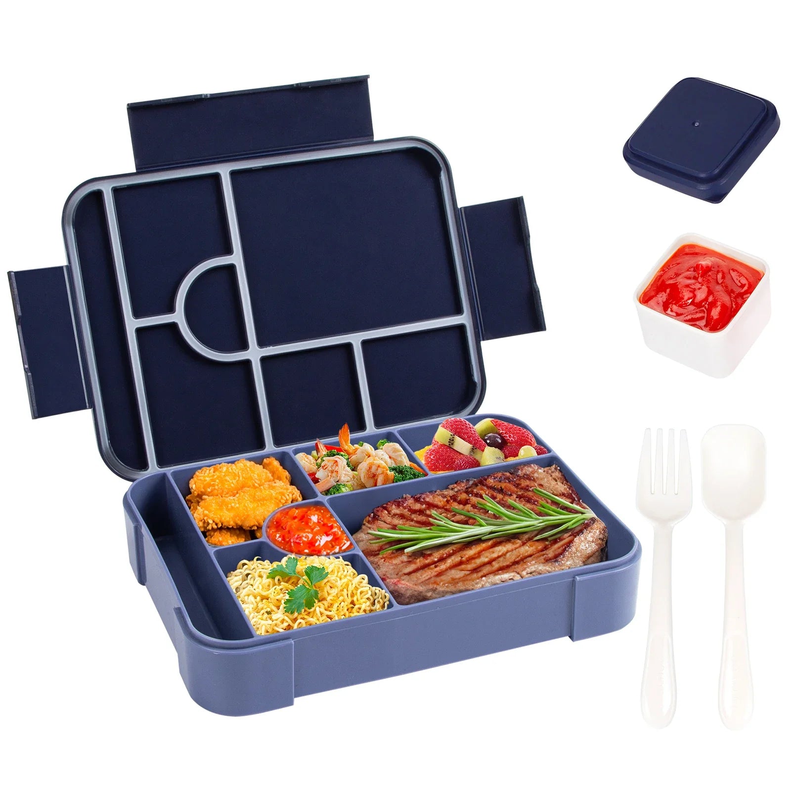 1330ml Large Capacity Leak-Proof Bento Lunch Box – Microwave-Safe Portable Food Container