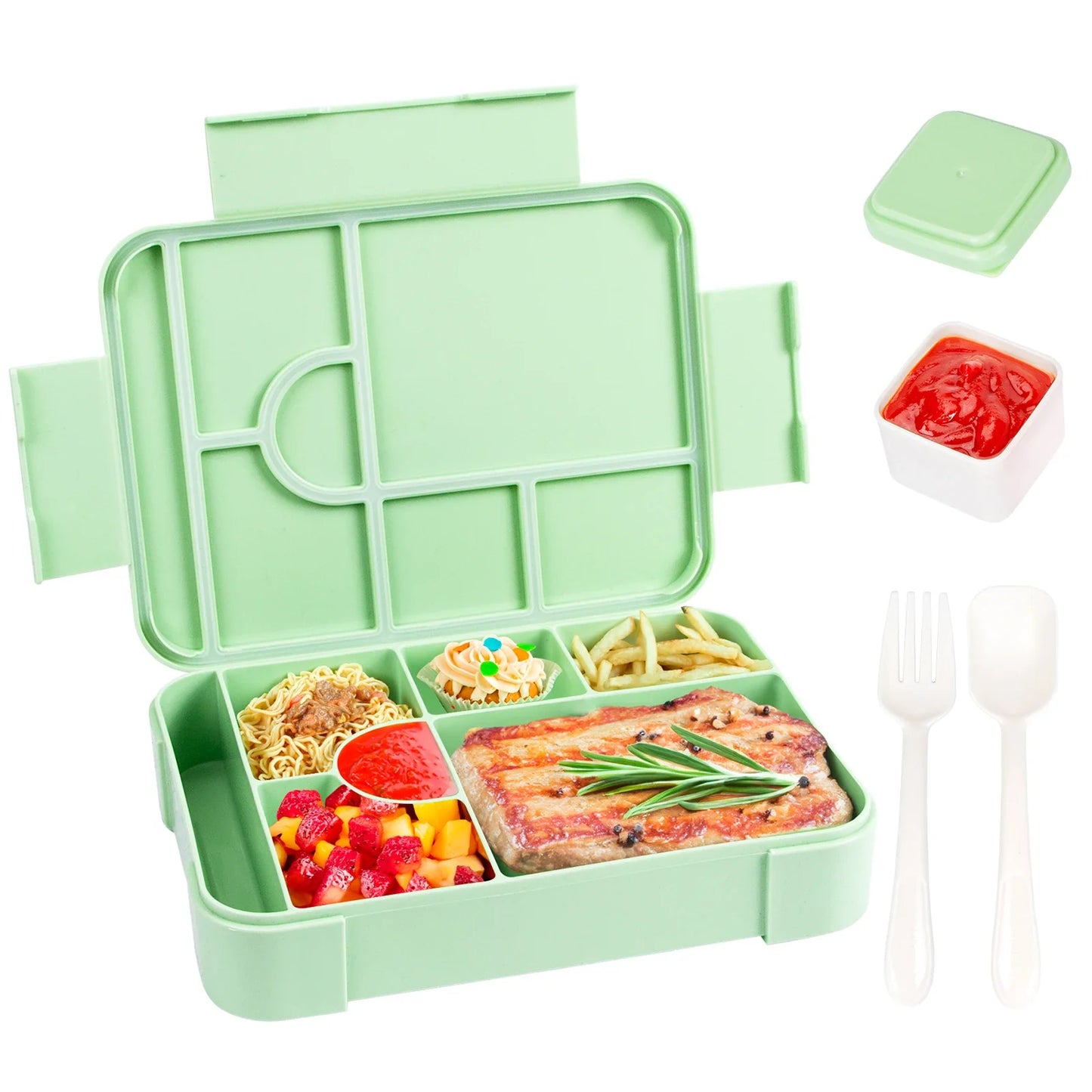 1330ml Large Capacity Leak-Proof Bento Lunch Box – Microwave-Safe Portable Food Container