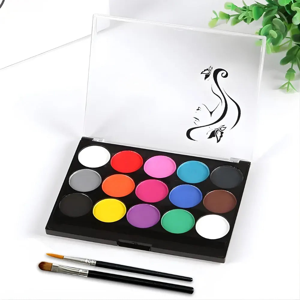 15-Color Soccer Face Paint Kit for Creative Game Day Designs
