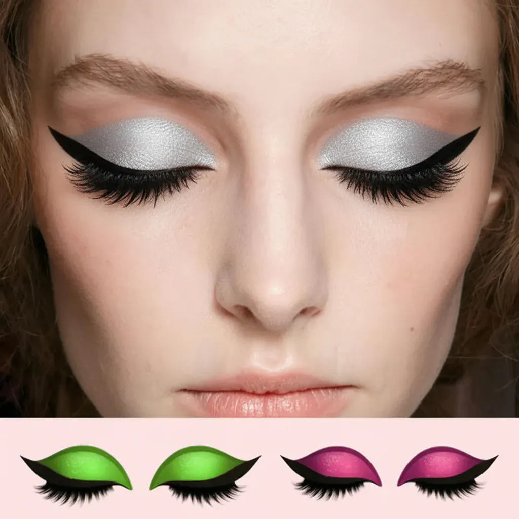 3-in-1 Reusable False Eyelashes with Eyeliner Eyeshadow Makeup Stickers