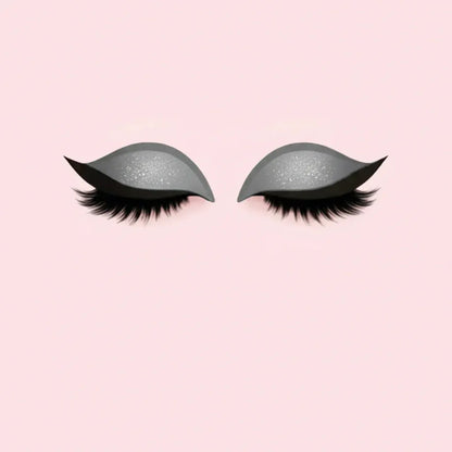 3-in-1 Reusable False Eyelashes with Eyeliner Eyeshadow Makeup Stickers