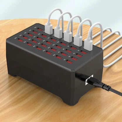30-Port Multi Device USB Charging Station Hub