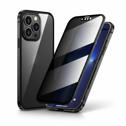 360° Anti-Spy Privacy Tempered Glass Phone Case Cover