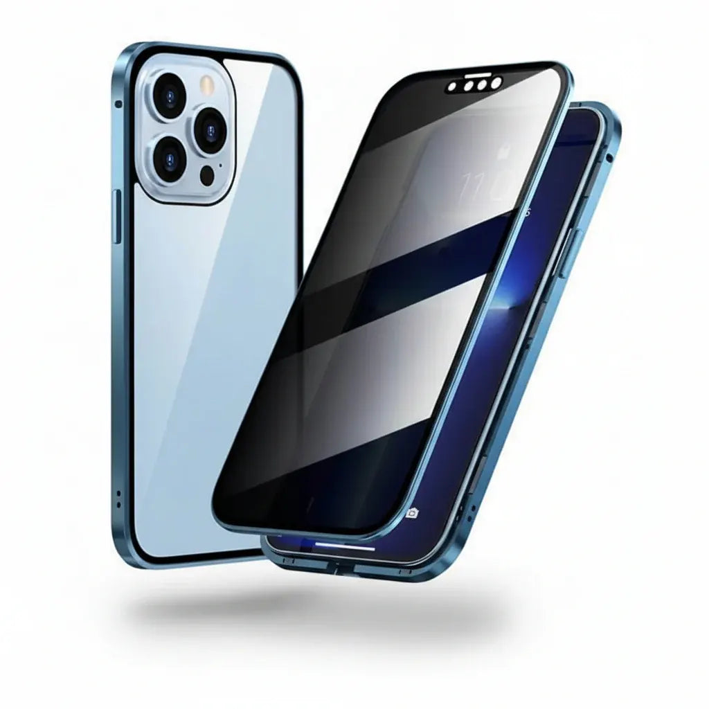 360° Anti-Spy Privacy Tempered Glass Phone Case Cover