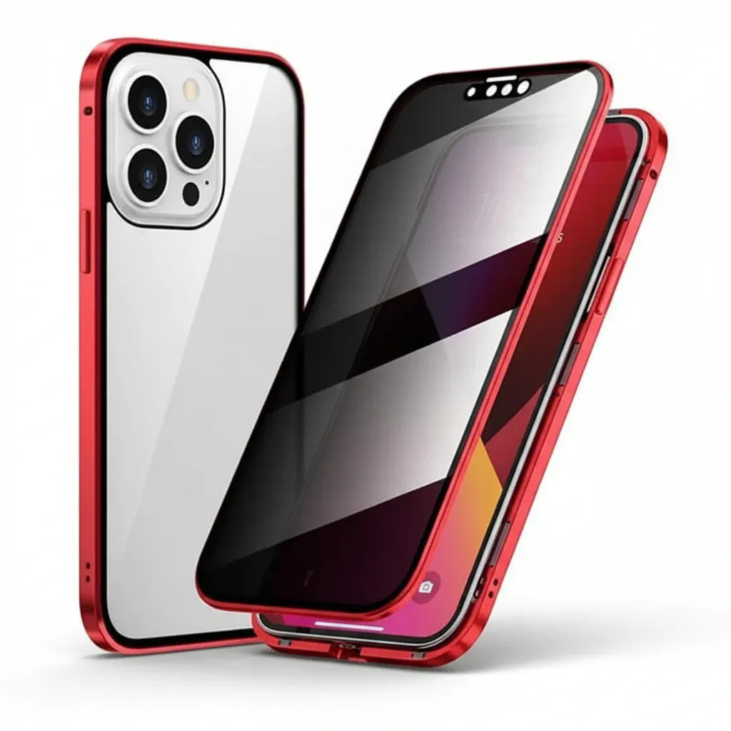 360° Anti-Spy Privacy Tempered Glass Phone Case Cover