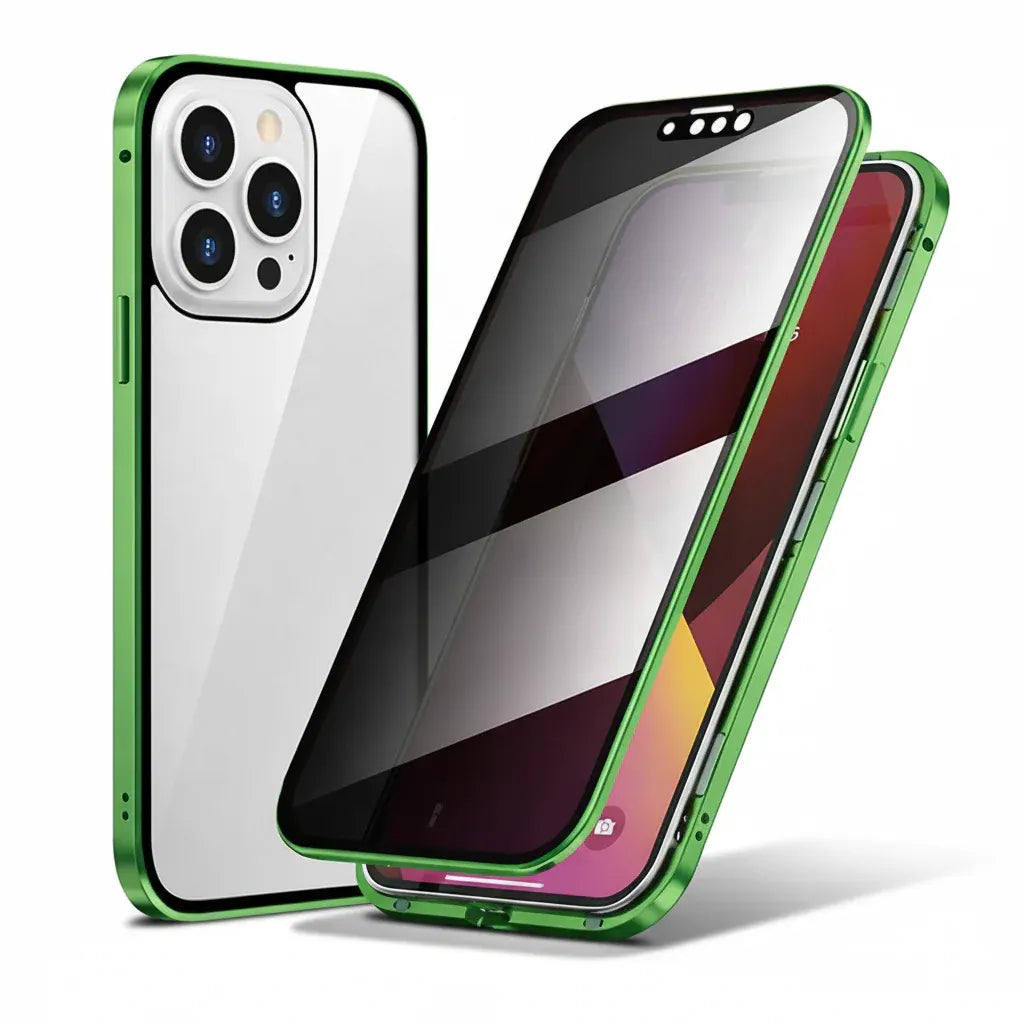 360° Anti-Spy Privacy Tempered Glass Phone Case Cover
