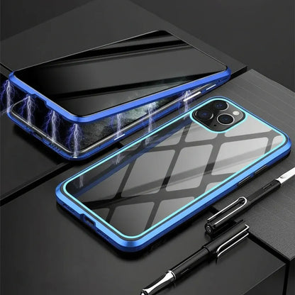 360° Anti-Spy Privacy Tempered Glass Phone Case Cover