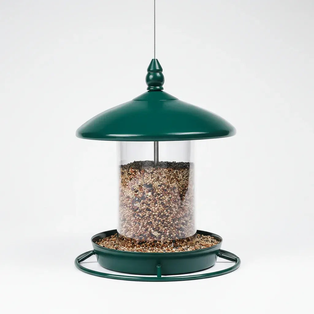360-Degree Perch Metal Bird Feeder with Easy Refill and Cleaning Design