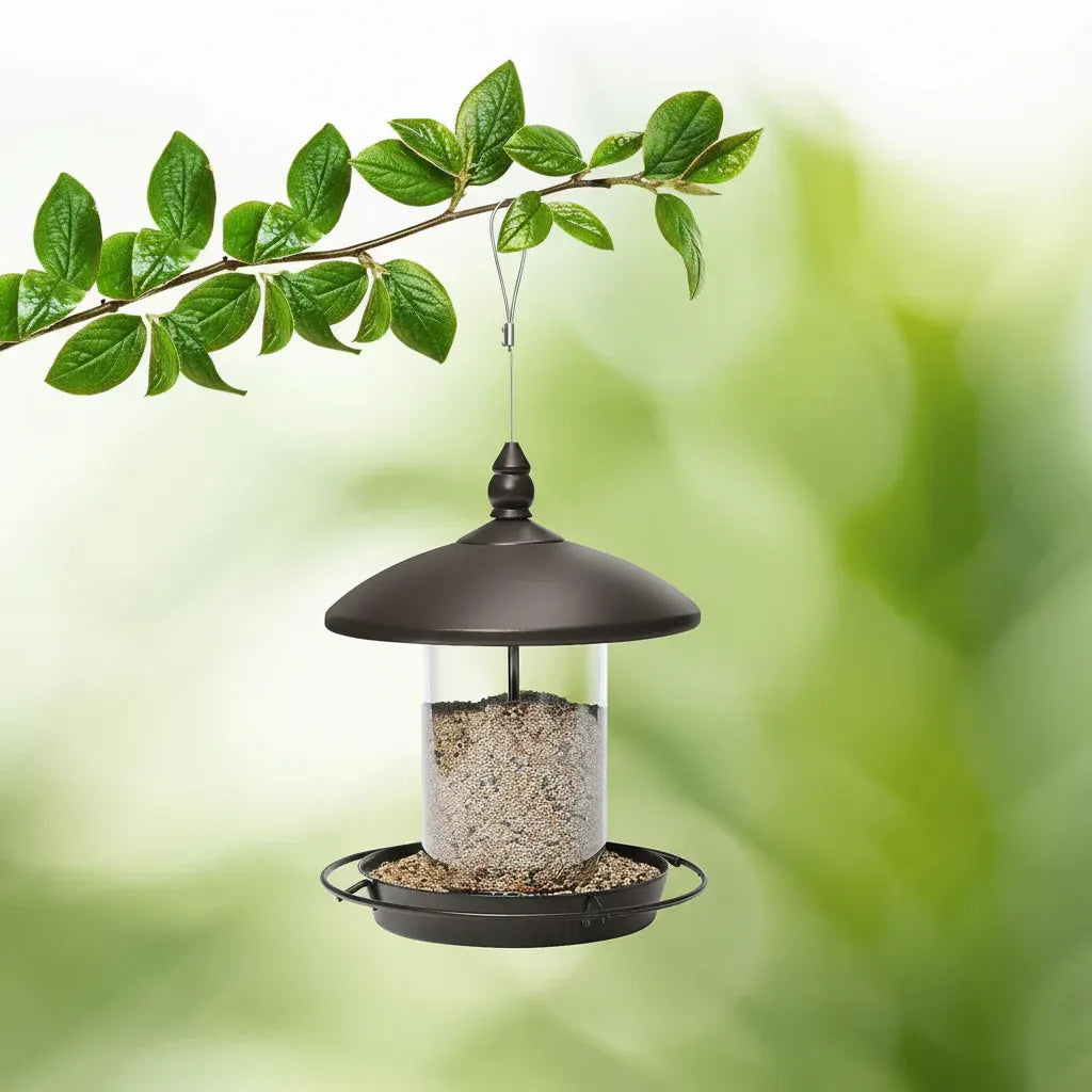 360-Degree Perch Metal Bird Feeder with Easy Refill and Cleaning Design