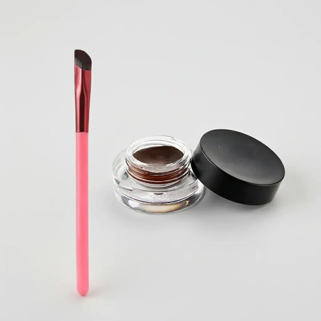 4D Waterproof Eyebrow Stamp Brush with Hair Stroke Effect Makeup Tool