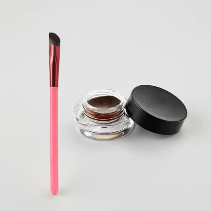 4D Waterproof Eyebrow Stamp Brush with Hair Stroke Effect Makeup Tool