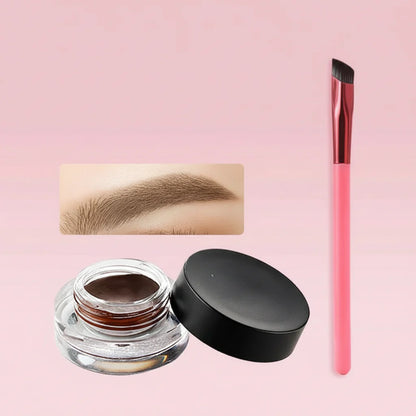 4D Waterproof Eyebrow Stamp Brush with Hair Stroke Effect Makeup Tool