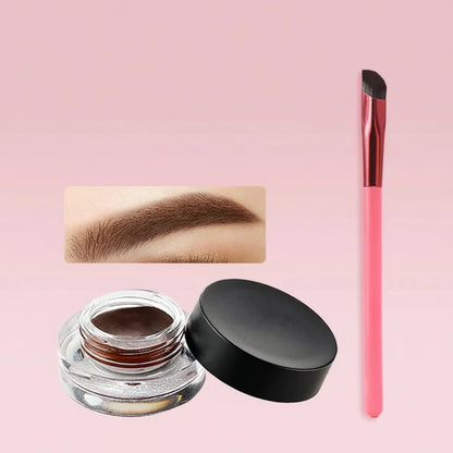 4D Waterproof Eyebrow Stamp Brush with Hair Stroke Effect Makeup Tool