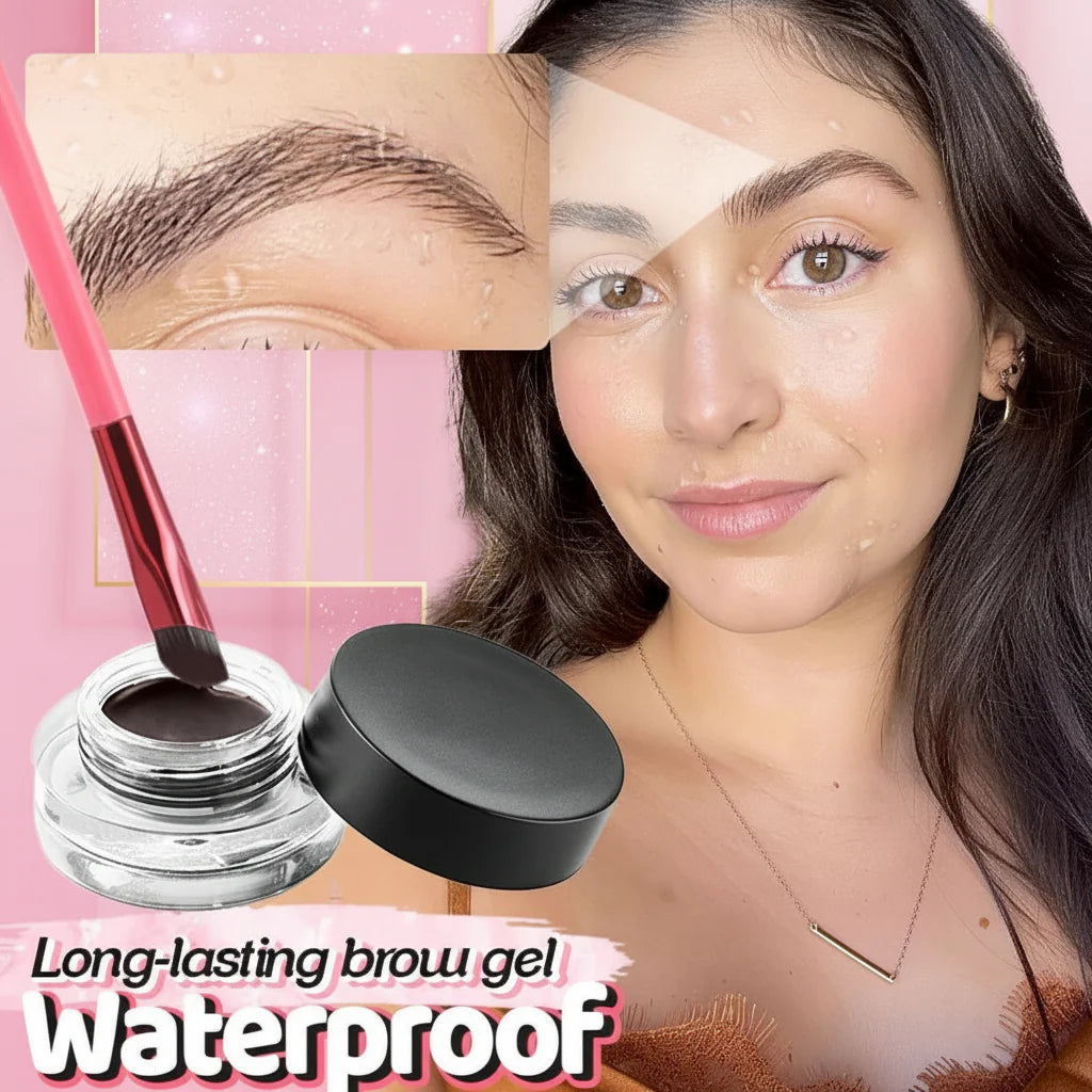 4D Waterproof Eyebrow Stamp Brush with Hair Stroke Effect Makeup Tool