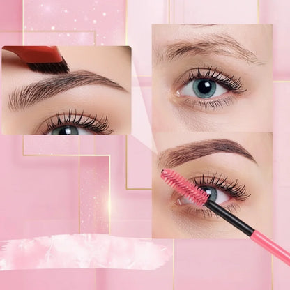 4D Waterproof Eyebrow Stamp Brush with Hair Stroke Effect Makeup Tool