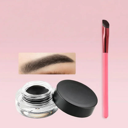 4D Waterproof Eyebrow Stamp Brush with Hair Stroke Effect Makeup Tool