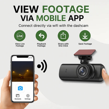 4K Ultra HD WiFi Dash Camera with GPS and Night Vision for Vehicles