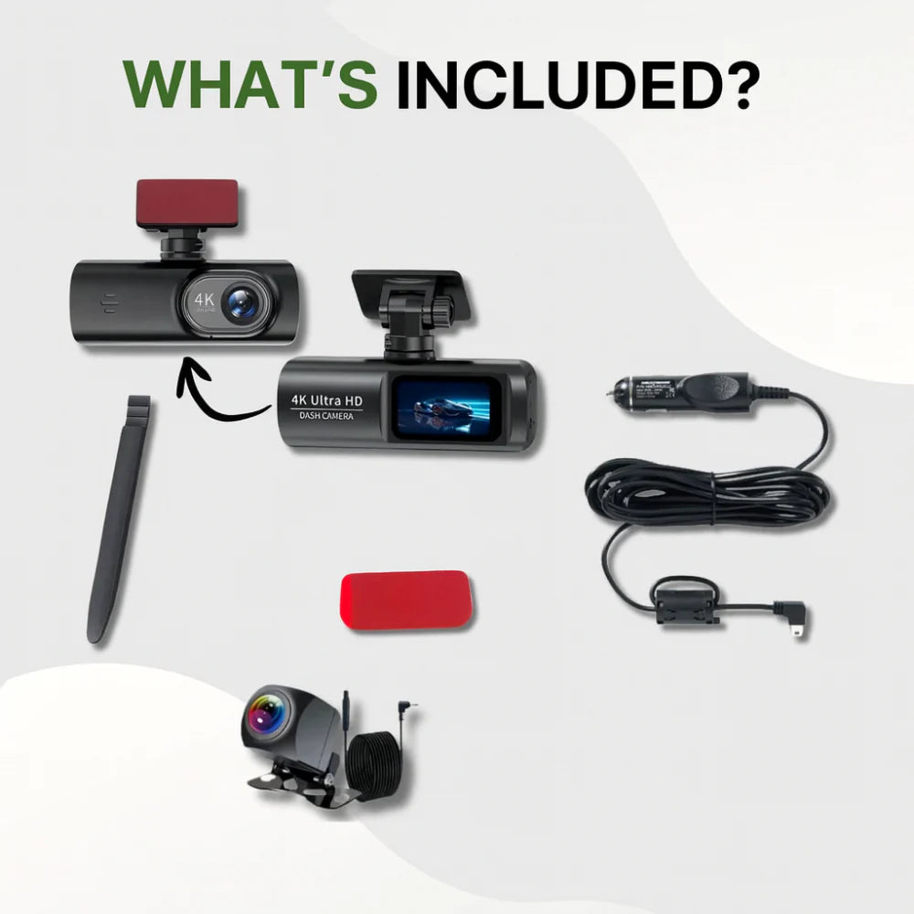 4K Ultra HD WiFi Dash Camera with GPS and Night Vision for Vehicles