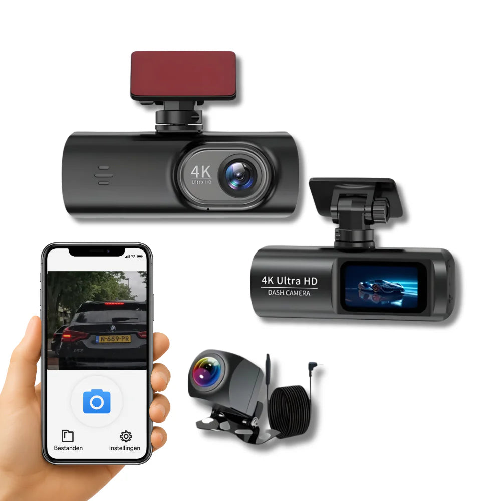 4K Ultra HD WiFi Dash Camera with GPS and Night Vision for Vehicles