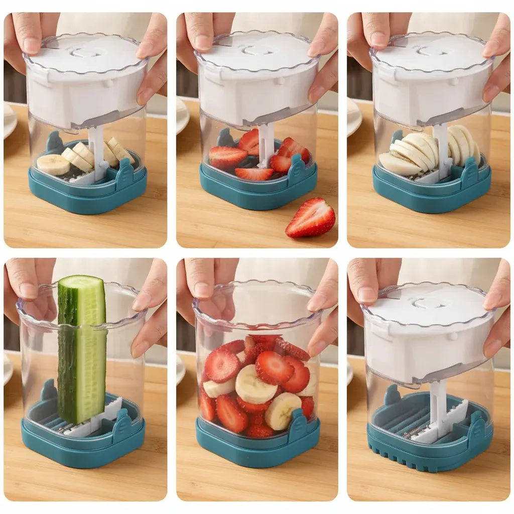 8-Blade Strawberry Cutter Fruit Salad Slicer Tool