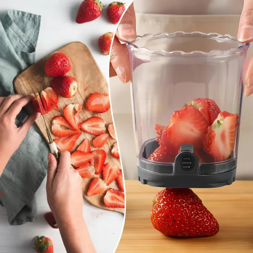 8-Blade Strawberry Cutter Fruit Salad Slicer Tool