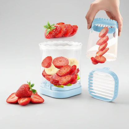 8-Blade Strawberry Cutter Fruit Salad Slicer Tool